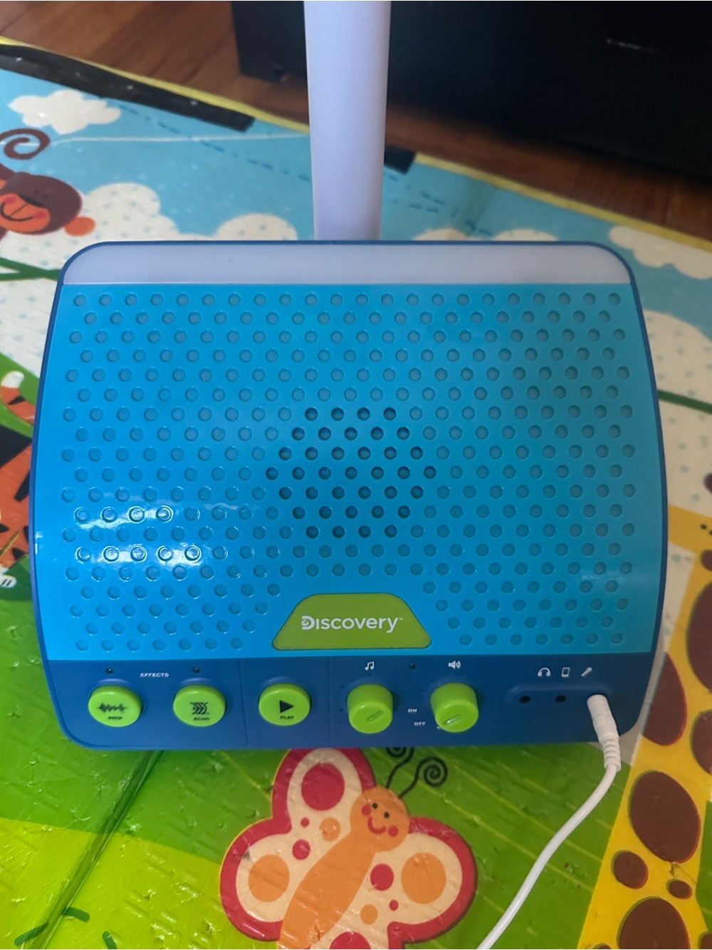 Discovery Kids Portable Speaker in Bright Blue with Lime Accents karaoke machine